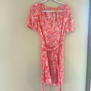 Tory Burch Pink Print Shift Dress